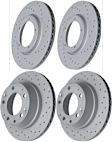 SET-404460101752-D Front and Rear Brake Disc, Cross-Drilled