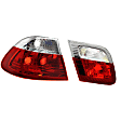 Driver Side, Inner And Outer Halogen Tail Light, Without bulb(s), OE Replacement, Coupe