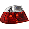 Driver Side, Inner And Outer Halogen Tail Light, Without bulb(s), OE Replacement, Coupe