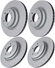 SET-452150342820-B Front and Rear Brake Disc, Front-Plain Surface/Rear-Cross-Drilled