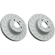 SET-452400360720-2 Front Brake Disc, Cross-Drilled, Vented, 312 mm, RWD