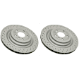 SET-452400368820-2 Rear Brake Disc, Cross-Drilled, Vented, 345 mm