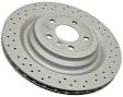 SET-452400368820-2 Rear Brake Disc, Cross-Drilled, Vented, 345 mm