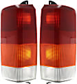 SET-4897398AA Tail Light - Driver and Passenger Side, Without bulb(s), Halogen, Amber, Clear & Red Lens