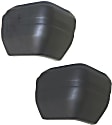 Rear, Driver and Passenger Side Bumper End, Textured Plastic