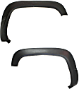 Front, Driver and Passenger Side Fender Flares, Primed; OE Style
