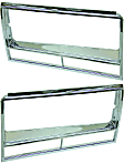 Driver and Passenger Side Headlight Doors, Chrome, Dual Type, with Parking Light Hole