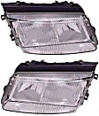 2001 Volkswagen Passat - Driver and Passenger Side Halogen Headlight, Without bulb(s), 1998-2001 Style, OE Replacement