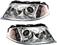 Driver and Passenger Side Halogen Headlight, With bulb(s), OE Replacement