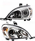 2005 Mercedes Benz ML350 - Driver and Passenger Side Halogen Headlight, With bulb(s), OE Replacement