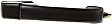 Rear, Driver and Passenger Side Black Exterior Door Handle, Without Key Hole