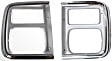 Driver and Passenger Side Headlight Door Headlight Door, Chrome