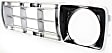 1976-1977 Ford F-150 - Driver and Passenger Side Grille Assemblies, Silver Shell and Insert, Grille