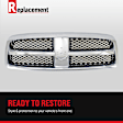 Driver and Passenger Side Grille Assemblies, Black Shell and Insert, Grille