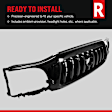 Driver and Passenger Side Grille Assemblies, Black Shell and Insert, Grille