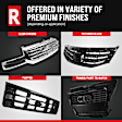 Driver and Passenger Side Grille Assemblies, Black Shell and Insert, Grille
