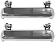 Front, Driver and Passenger Side Chrome Exterior Door Handle, Without Key Hole