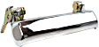 Front, Driver and Passenger Side Chrome Exterior Door Handle, Without Key Hole