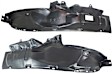 Front, Driver and Passenger Side, Rear Section, Fender Liner
