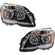 Driver and Passenger Side Headlights, with Bulbs, Halogen, 4-Door, Sport Utility, CAPA Certified
