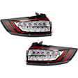 Driver and Passenger Side Tail Lights, with Bulbs, LED, Sport/Titanium, CAPA Certified
