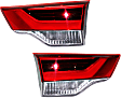 Driver and Passenger Side, Inner Tail Lights, with Bulbs, Halogen, Mounts on Liftgate