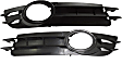 Front, Driver and Passenger Side Fog Light Trims, Black, For Models Without S-Line Package