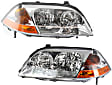 Driver and Passenger Side Halogen Headlight, Without bulb(s), OE Replacement