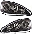 Driver and Passenger Side Halogen Headlight, Without bulb(s), OE Replacement