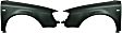 Front, Driver and Passenger Side Fenders, With turn signal light hole, CAPA CERTIFIED