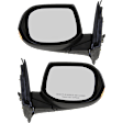 Driver and Passenger Side Mirror, Power Adjust, Heated, Manual Folding, Paintable, In-housing Signal Light, Driver Side - With Memory; Passenger Side - No Memory, No Puddle Light, No Auto-Dimming