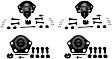 SET-AC46D0057A-F Front, Driver and Passenger Side, Upper and Lower Ball Joint Advantage Series