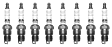 SET-ACCR42TS-8 Spark Plug, Set of 8, Professional Conventional Series