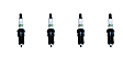 SET-ACR42LTS-4 Spark Plug, Set of 4, Professional Conventional Series