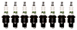 SET-ACR44F-8 Spark Plug, Set of 8, Professional Conventional Series