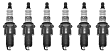 SET-ACR45XLS6-6 Spark Plug, Set of 6, Professional Conventional Series