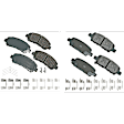 SET-AKACT1338A-B Front and Rear Ceramic Brake Pad Set