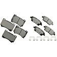 SET-AKACT1396-A Front and Rear Ceramic Brake Pad Set