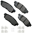 SET-AKACT2076-B Front and Rear Ceramic Brake Pad Set