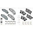 SET-AKACT503A-F Front and Rear Ceramic Brake Pad Set