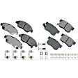 SET-AKACT621A-C Front and Rear Ceramic Brake Pad Set