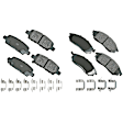 SET-AKACT888A-D Front and Rear Ceramic Brake Pad Set