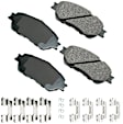 SET-AKACT906B-D Front and Rear Ceramic Brake Pad Set