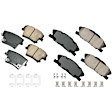 2017 Dodge Charger - Front and Rear Ceramic Brake Pad Set, 6.2L 8Cyl, With Pad Wear Sensor Type Mechanical; With abutment clips; With Heavy Duty Brakes