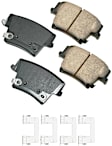 2017 Dodge Charger - Front and Rear Ceramic Brake Pad Set, 6.2L 8Cyl, With Pad Wear Sensor Type Mechanical; With abutment clips; With Heavy Duty Brakes