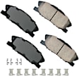 2017 Dodge Charger - Front and Rear Ceramic Brake Pad Set, 6.2L 8Cyl, With Pad Wear Sensor Type Mechanical; With abutment clips; With Heavy Duty Brakes