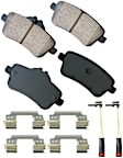2015 Mercedes Benz GL450 - Front and Rear Ceramic Brake Pad Set, 3.0L 6Cyl, Contents Includes Electronic Wear Sensor and Premium Stainless Hardware; OE Pad Material is Ceramic