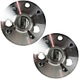 2-Wheel Set Rear, Driver and Passenger Side Wheel Hubs, With Bearing, FWD, Non-ABS