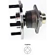 2-Wheel Set Rear, Driver and Passenger Side Wheel Hubs, With Bearing, FWD, Non-ABS