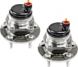 Rear, Driver and Passenger Side Wheel Hub, 5 Lugs, With Bearing, With Sensor